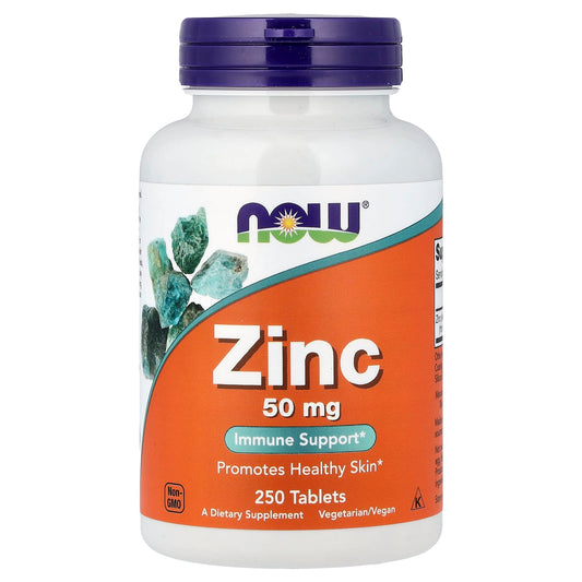 NOW Foods Zinc 50 mg 250 Tabs