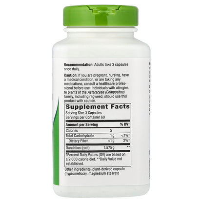Nature's Way, Dandelion Root, 1,575 mg, 180 Vegan Capsules