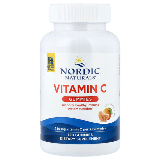 Nordic Naturals, Vitamin C Gummies, Tangerine, 120 Gummies (125 mg per Gummy)