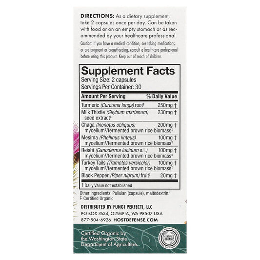 Fungi Perfecti, Myco Botanicals Liver, 60 Capsules