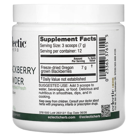 Eclectic Herb, Blackberry Powder, 3.2 oz (90 g)
