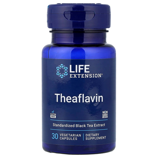 Life Extension, Theaflavin, Standardised Black Tea Extract, 30 Vegetarian Capsules (350 mg per Capsule)