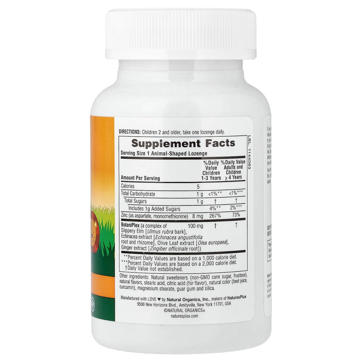 Nature's Plus, Source of Life, Animal Parade, Kid Zinc Lozenges, Natural Tangeri