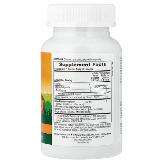 Nature's Plus, Source of Life, Animal Parade, Kid Zinc Lozenges, Natural Tangeri