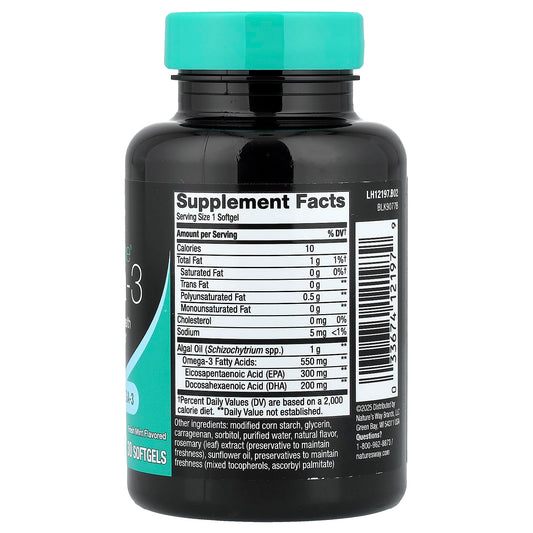 Nature's Way, NutraVege®, Omega-3, Fresh Mint, 500 mg, 30 Softgels