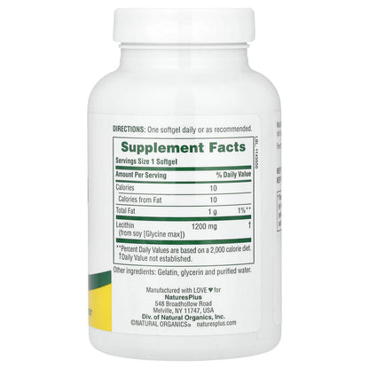 NaturesPlus Lecithin 1,200 mg 90 Softgels