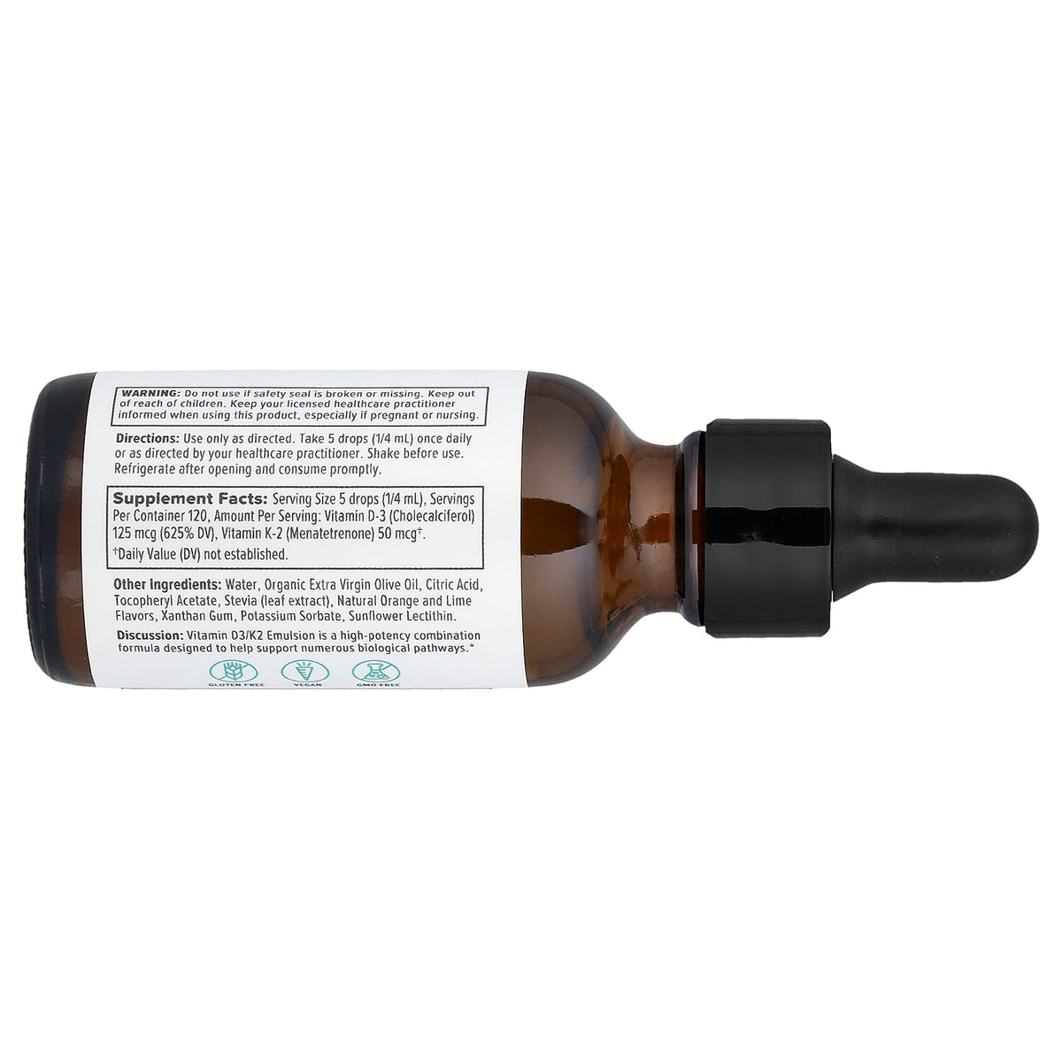 Nutra BioGenesis Vitamin D3/K2 Emulsion 1 fl oz (30 ml)