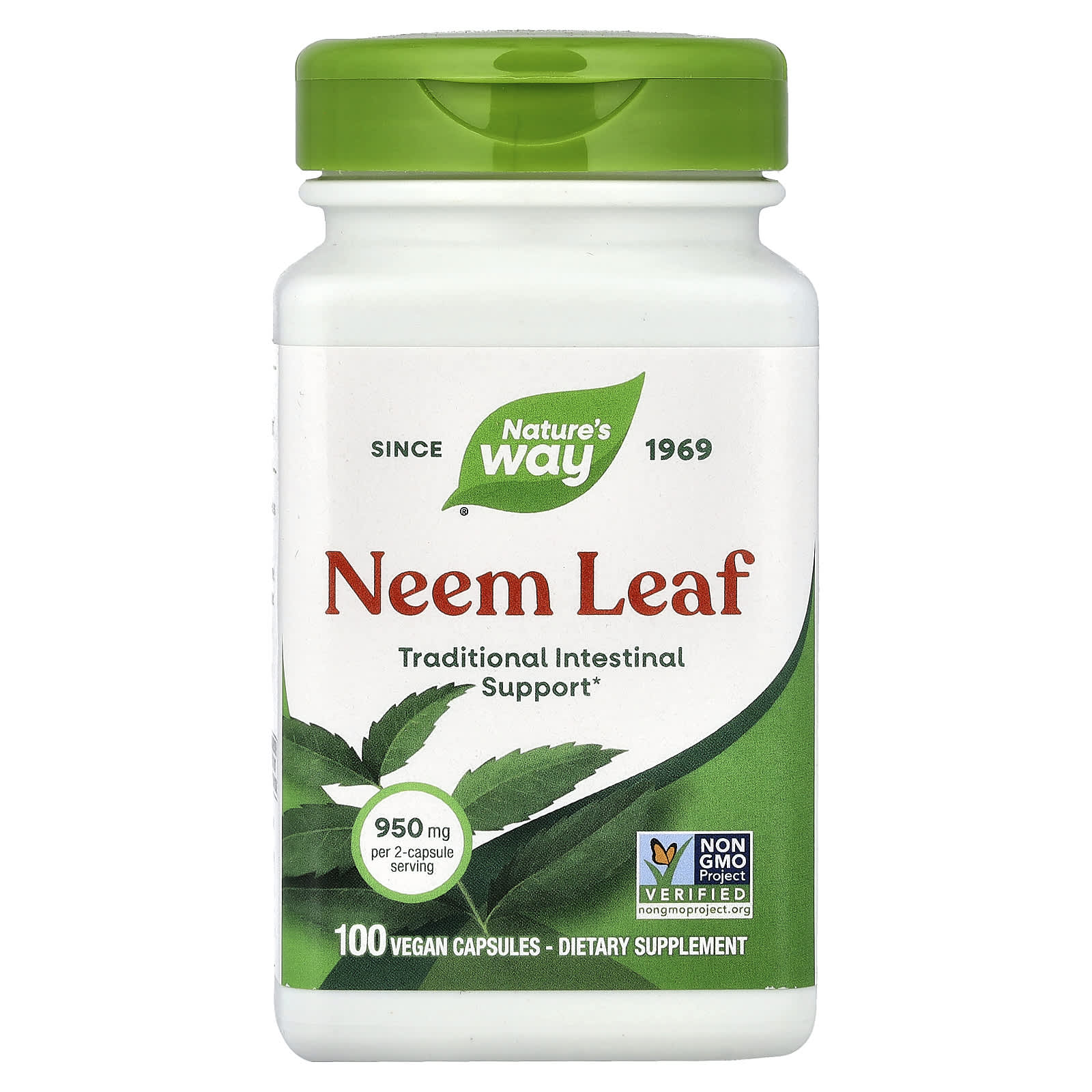Nature's Way, Neem Leaf, 950 mg, 100 Vegan Capsules (475 mg per Capsule)