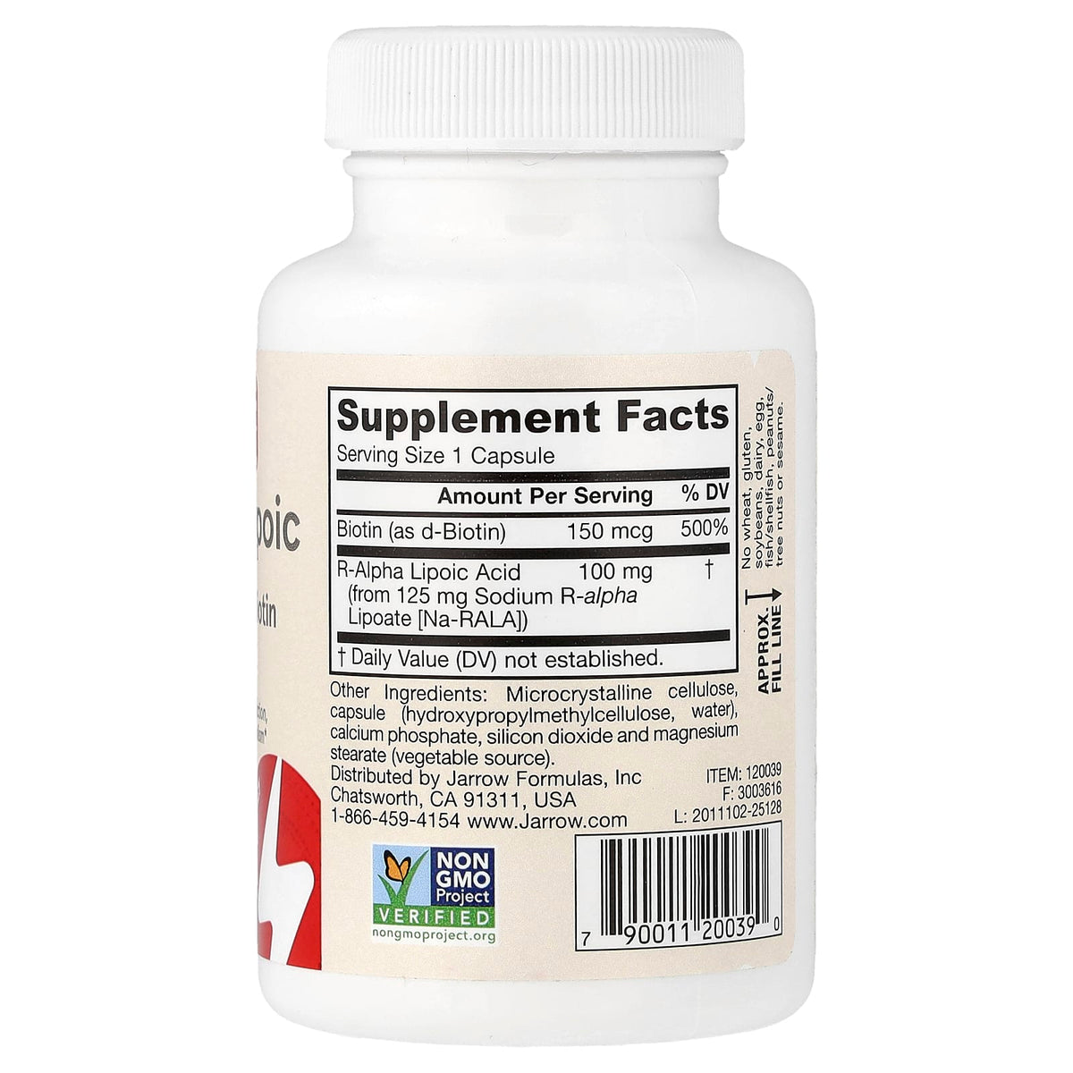 Jarrow R-Alpha Lipoic Acid with Biotin 60 Veg Caps