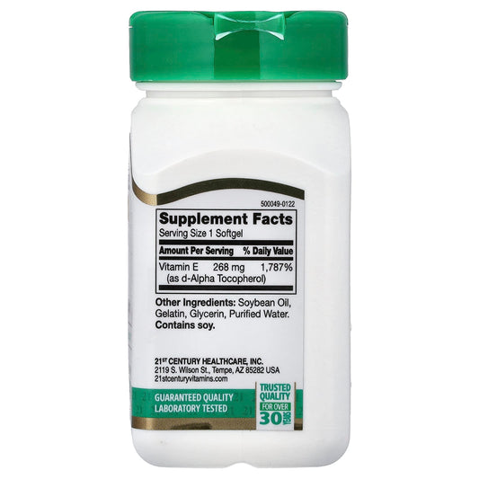 21st Century, Natural Vitamin E, 268 mg (400 IU), 110 Softgels