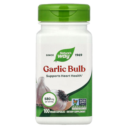 Nature's Way, Garlic Bulb, 580 mg, 100 Vegan Capsules