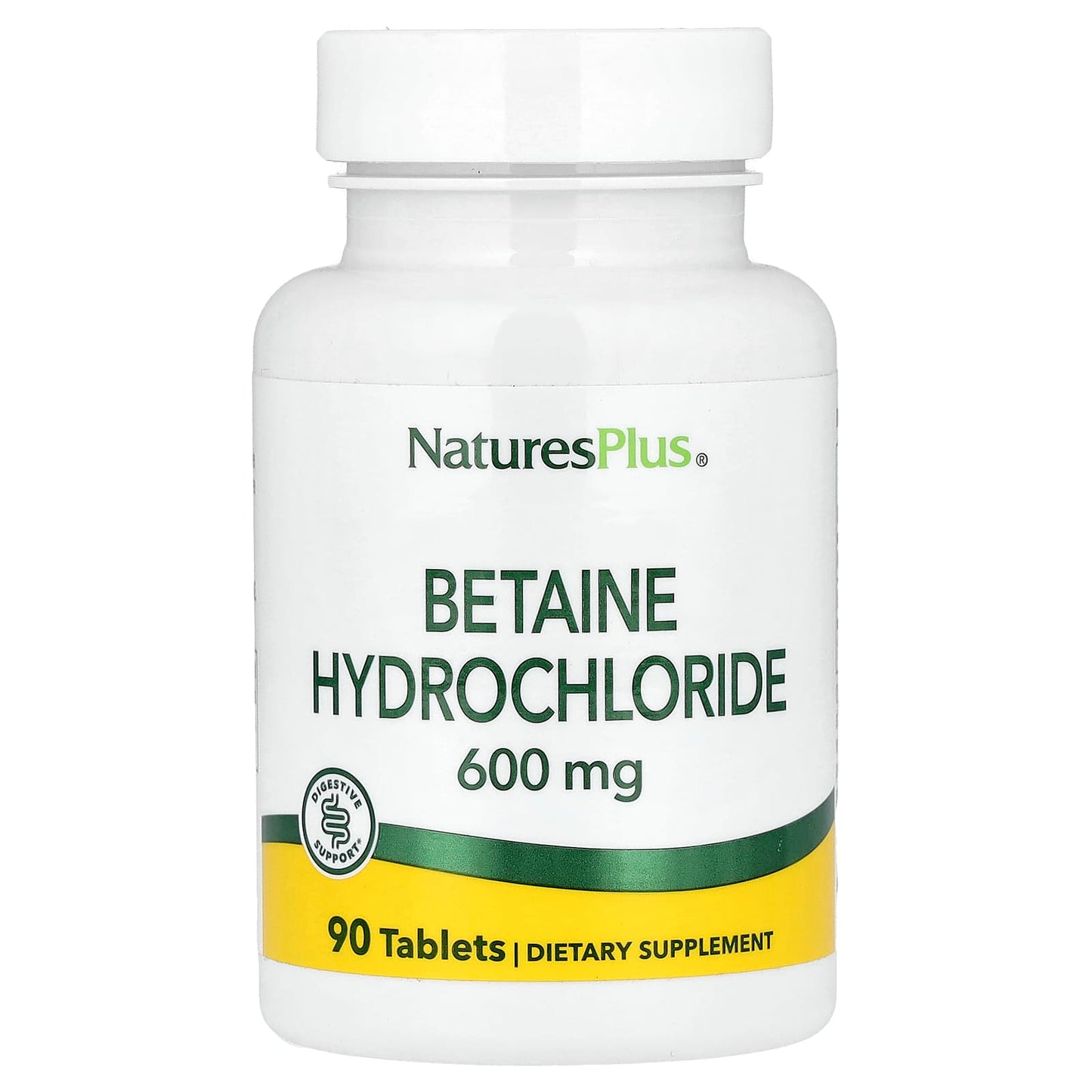 NaturesPlus, Betaine Hydrochloride, 600 mg, 90 Tablets