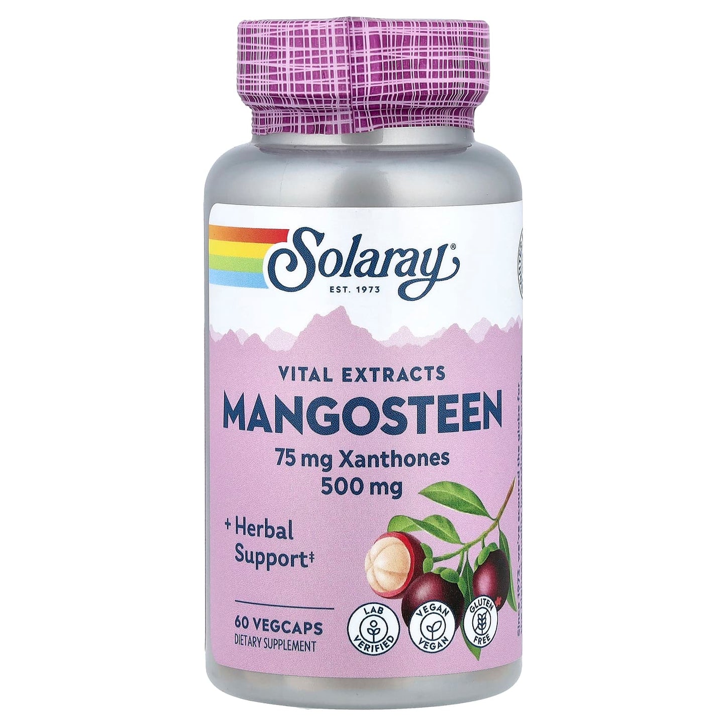 Solaray, Vital Extracts, Mangosteen, 500 mg, 60 VegCaps