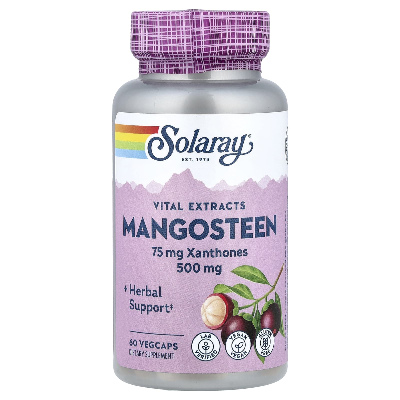 Solaray, Vital Extracts, Mangosteen, 500 mg, 60 VegCaps