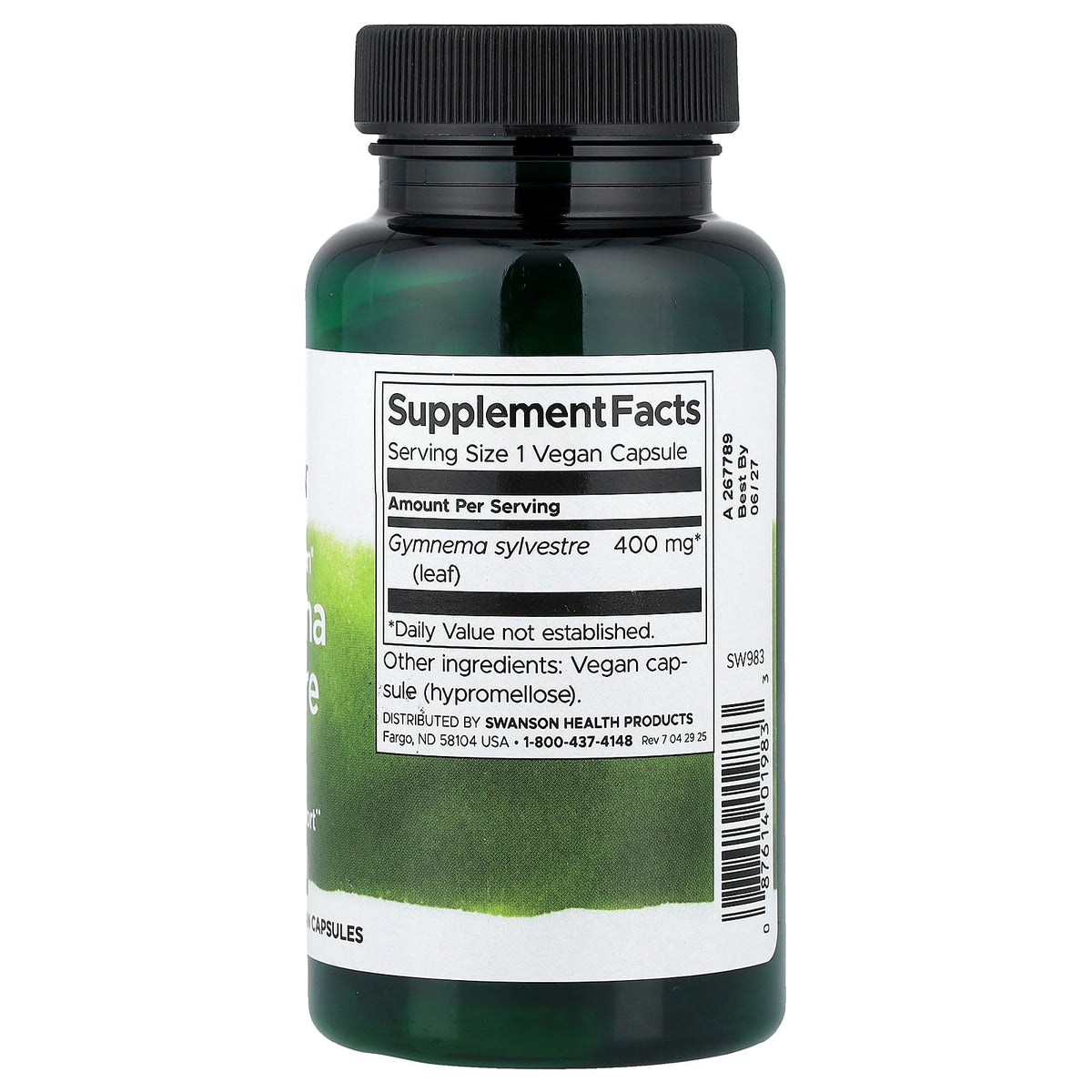 Swanson Gymnema Sylvestre 400 mg 100 Veg Caps
