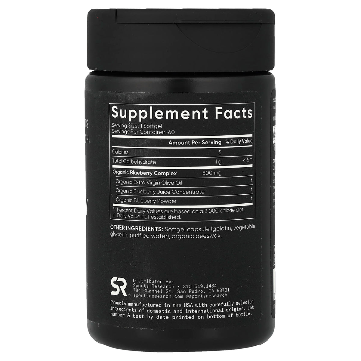 Sports Research, Blueberry Concentrate, 800 mg, 60 Softgels