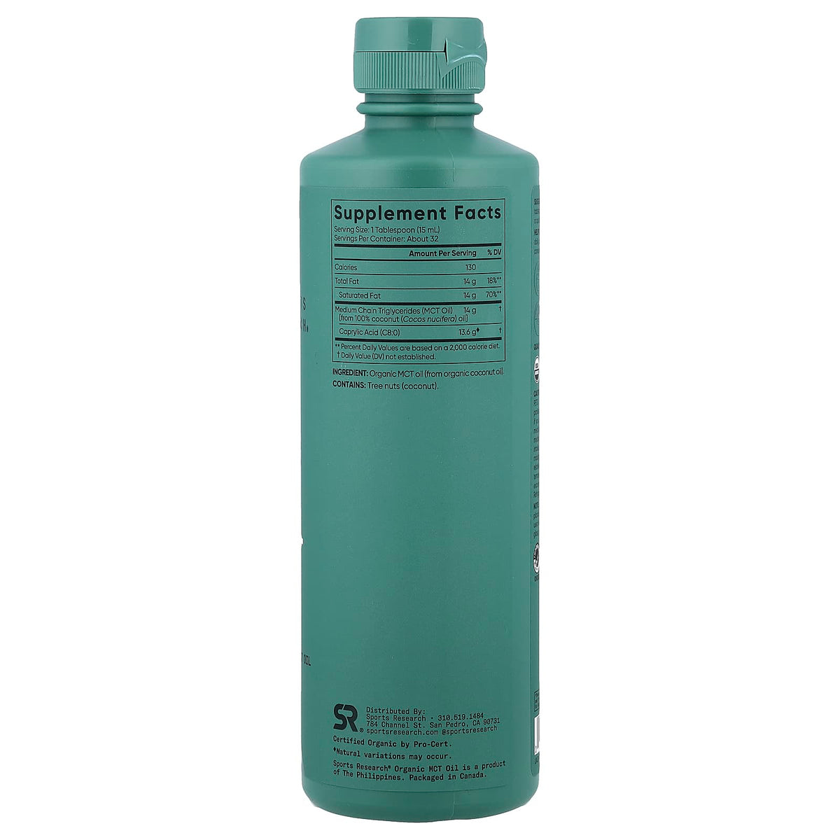 Sports Research MCT Oil 473 ml (16 fl oz)