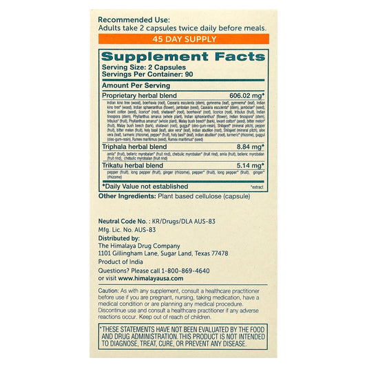Himalaya Psyllium Husk 180 Vegetarian Capsules