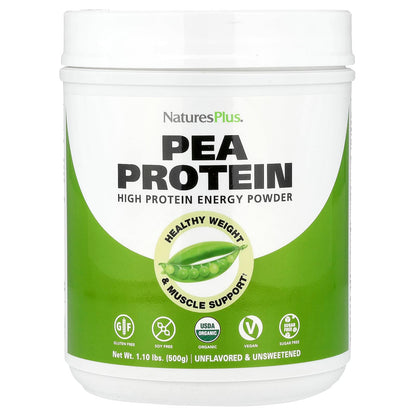 Nature's Plus, Organic Pea Protein Powder, 1.10 lbs (500 g)