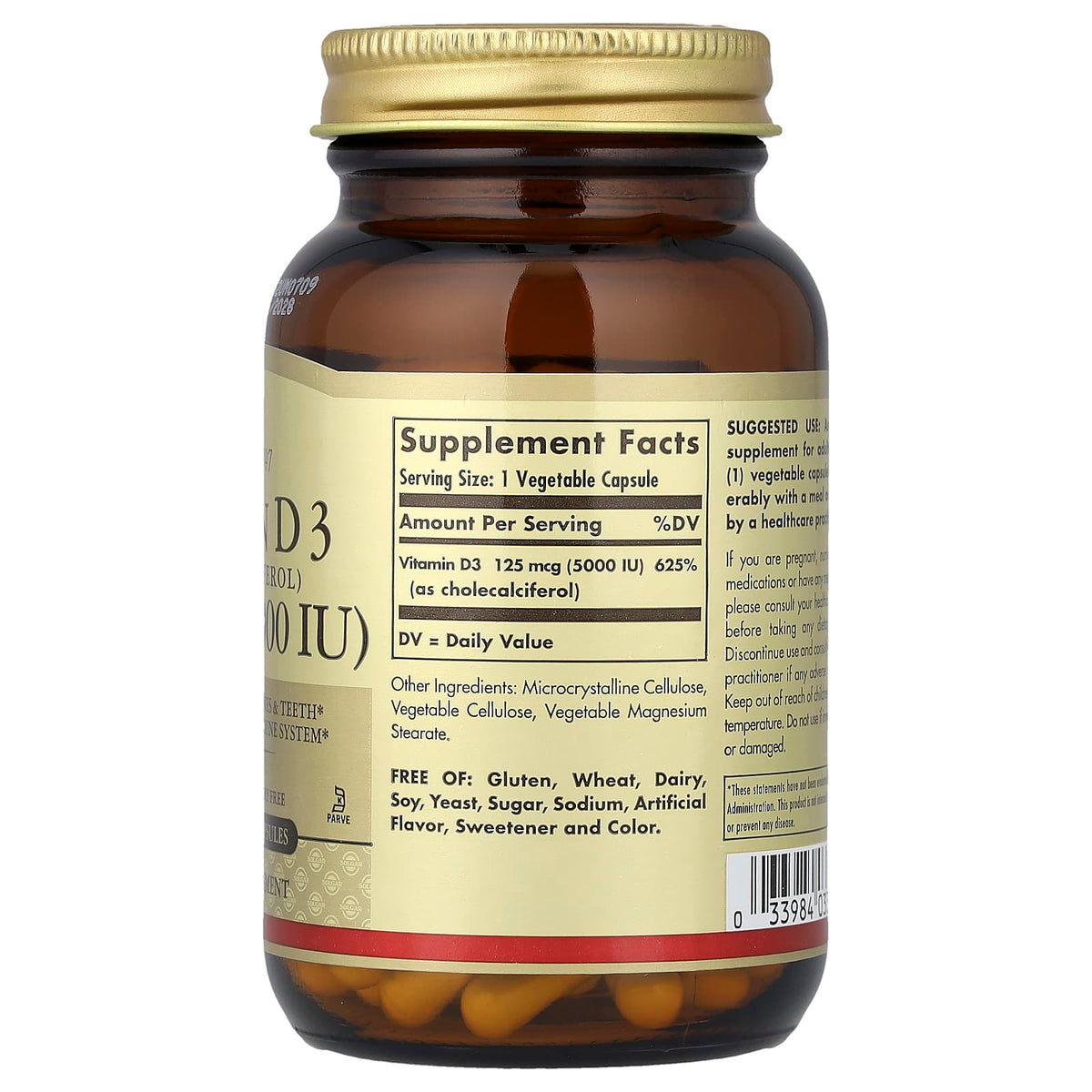 Solgar Vitamin D3 120 Tabs