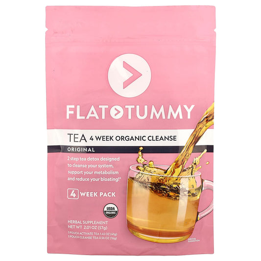 Flat Tummy, Tea, 4 Week Organic Cleanse, Original, 57 g