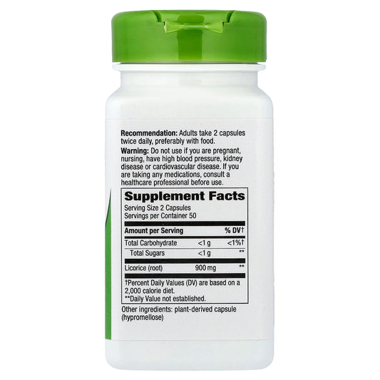 Nature's Way, Liquorice Root, 100 Vegan Capsules (450 mg per Capsule)
