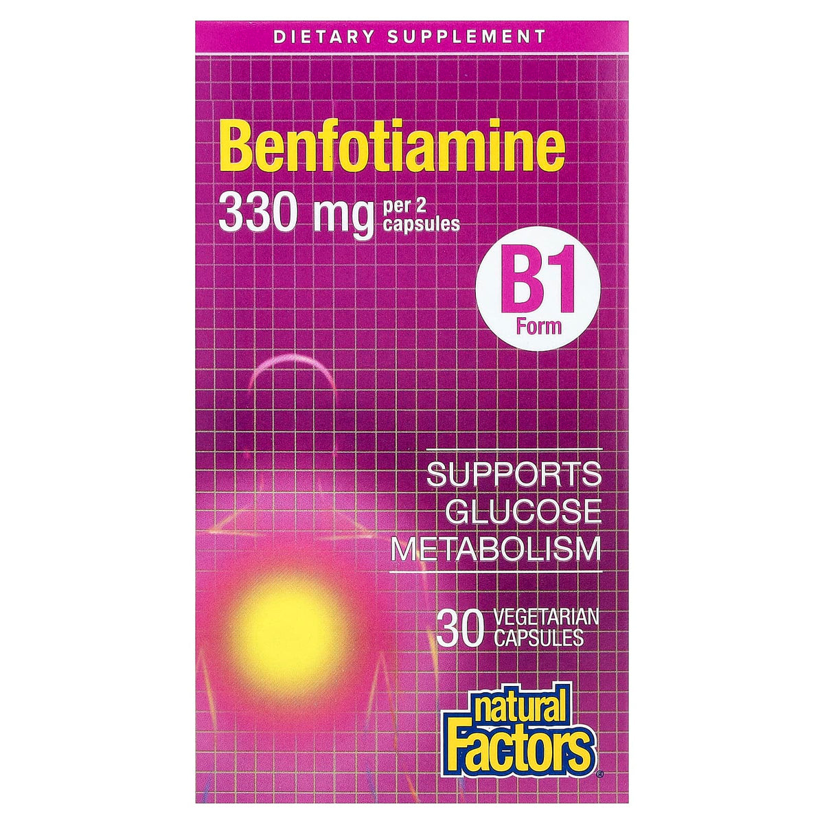 Natural Factors Benfotiamine 165 mg 30 Veg Caps