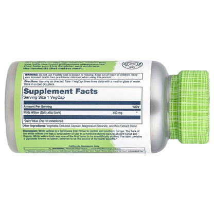 Solaray True Herbs White Willow 400 mg 100 VegCaps
