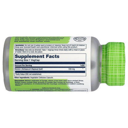 Solaray True Herbs Mullein 330 mg 100 VegCaps