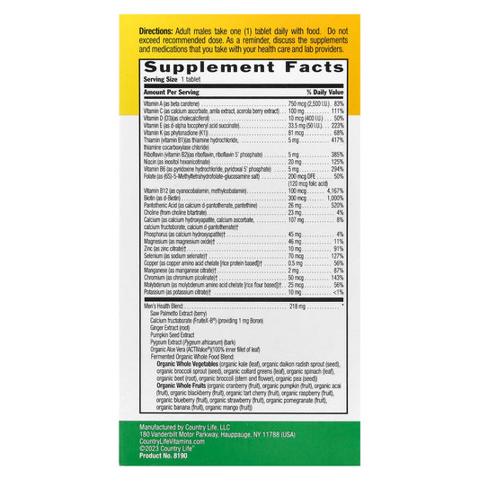 Country Life, Core Daily® 1 Multivitamin, For Men, 60 Tablets