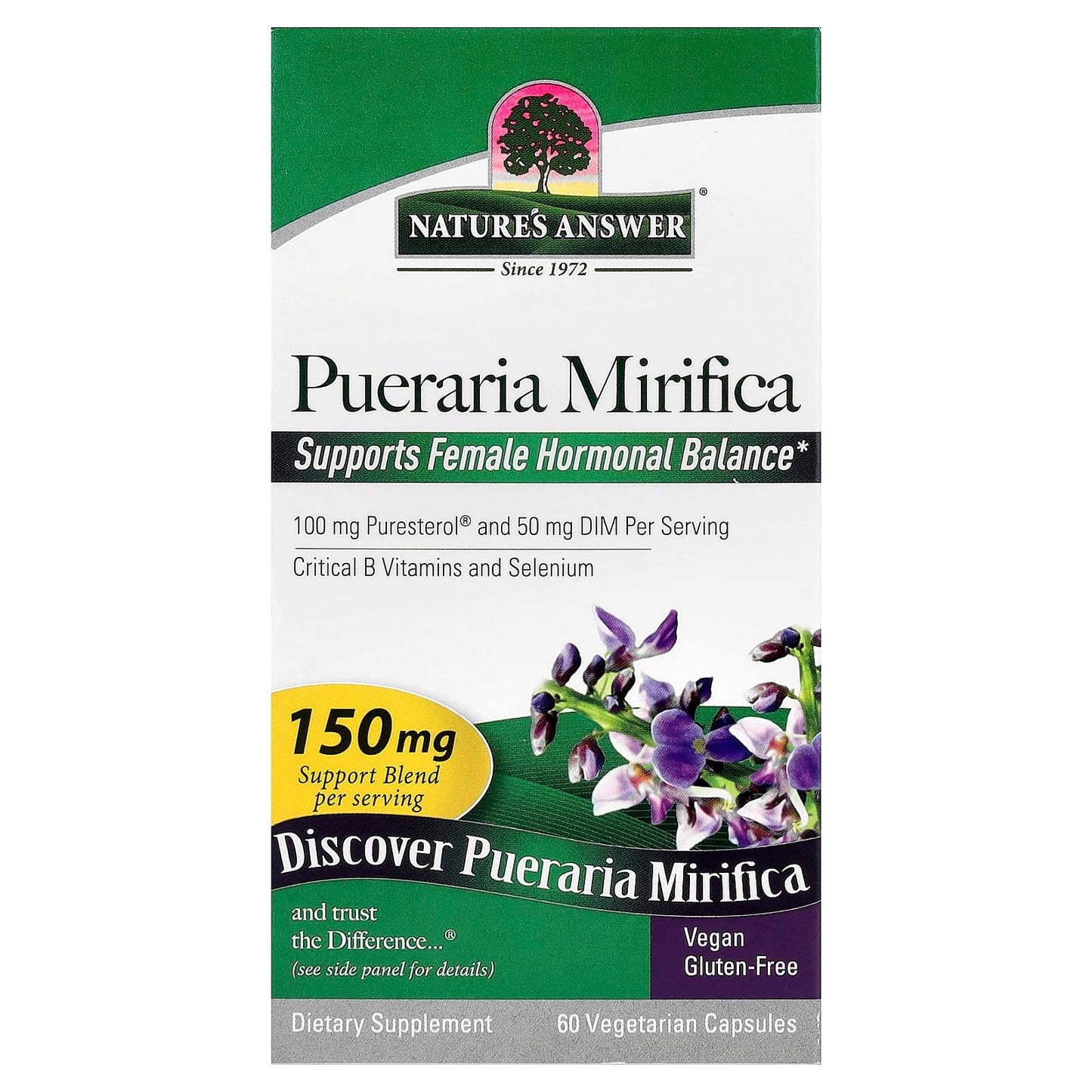 Nature's Answer, Pueraria Mirifica, 60 Vegetarian Capsules