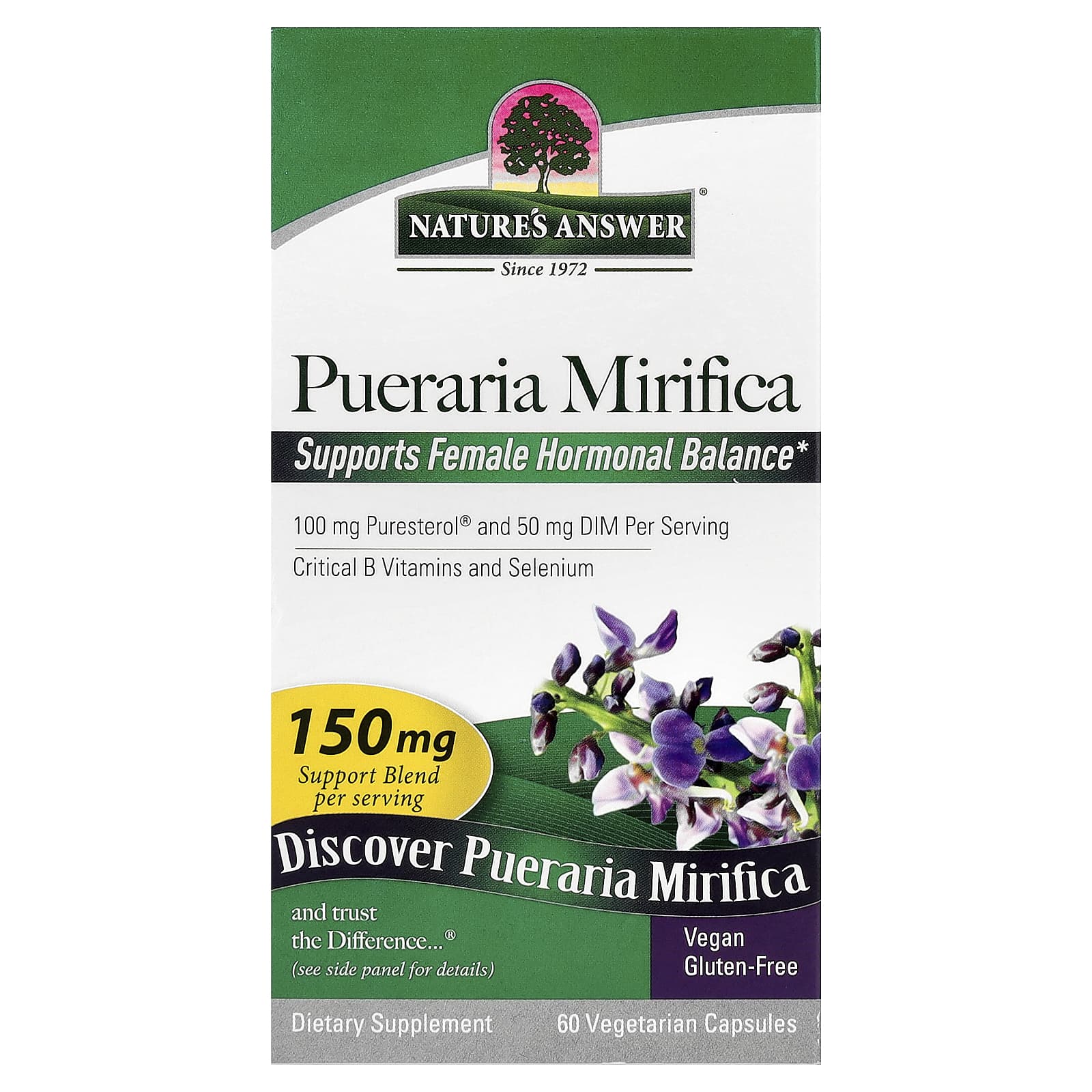 Nature's Answer, Pueraria Mirifica, 60 Vegetarian Capsules