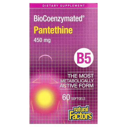Natural Factors Biocoenzymated B5 450 mg 60 Softgels