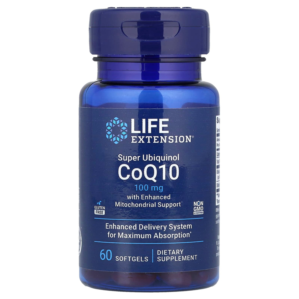 Super Ubiquinol CoQ10 with Enhanced Mitochondrial 100 mg 60 Softgels