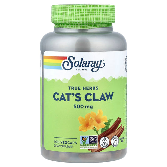 Solaray, True Herbs, Cat's Claw, 500 mg, 100 veg caps