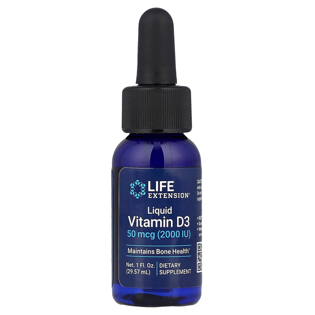 Life Extension Liquid Vitamin D3 50 mcg 1 fl oz (29.57 ml)