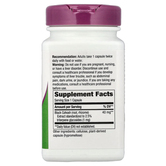 Nature's Way, Black Cohosh, 40 mg, 120 Vegan Capsules