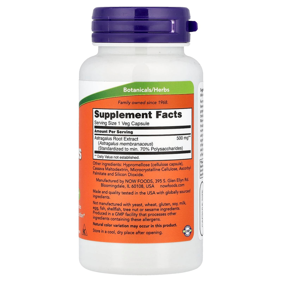 Now Foods, Astragalus Extract, 500 mg, 90 Veg Capsules
