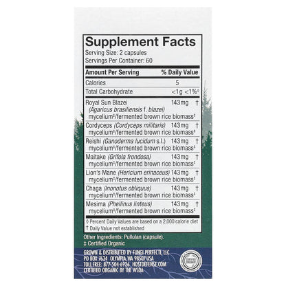 Fungi Perfecti, Stamets 7, 120 Vegetarian Capsules