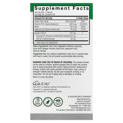 Nature's Answer, Pueraria Mirifica, 60 Vegetarian Capsules