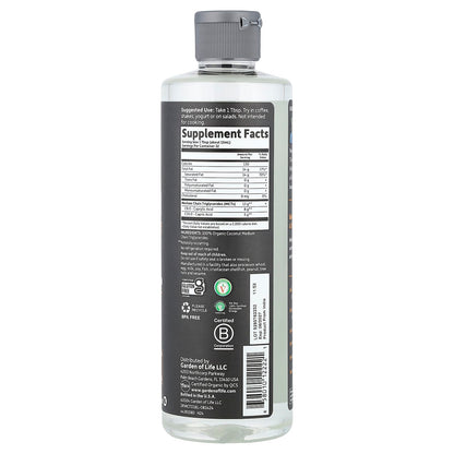 Garden of Life, Dr Formulated Brain Health, 100% Organic Coconut MCT Oil, Unflavoured, 16 fl oz (473 ml)