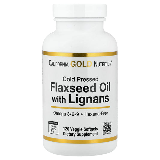 Lake Avenue Nutrition, Organic Cold Pressed Flaxseed Oil & Lignan, Hexane Free