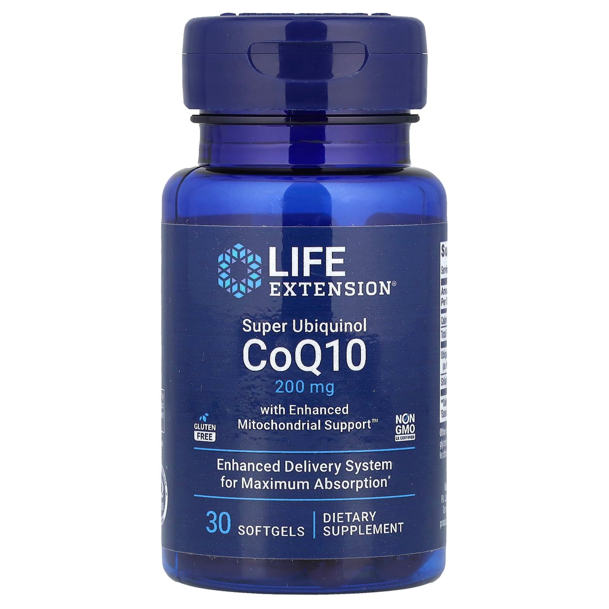Super Ubiquinol CoQ10 with Enhanced Mitochondrial 200 mg 30 Softgels