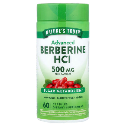 Nature's Truth Berberine HCl 250 mg 60 Caps