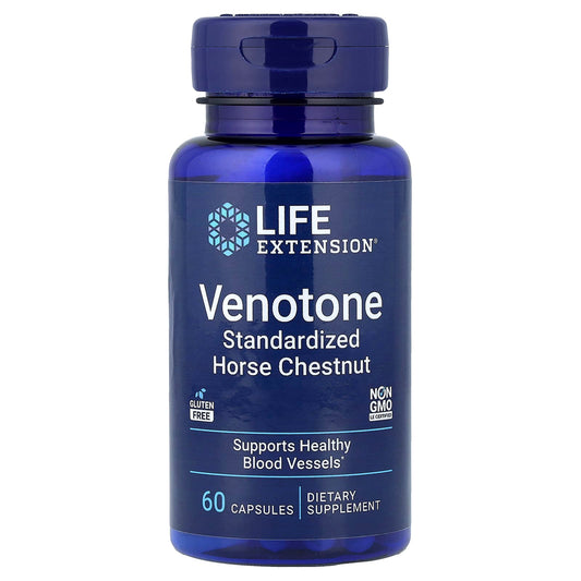 Life Extension, Venotone, Standardised Horse Chestnut, 60 Capsules (250 mg per Capsule)