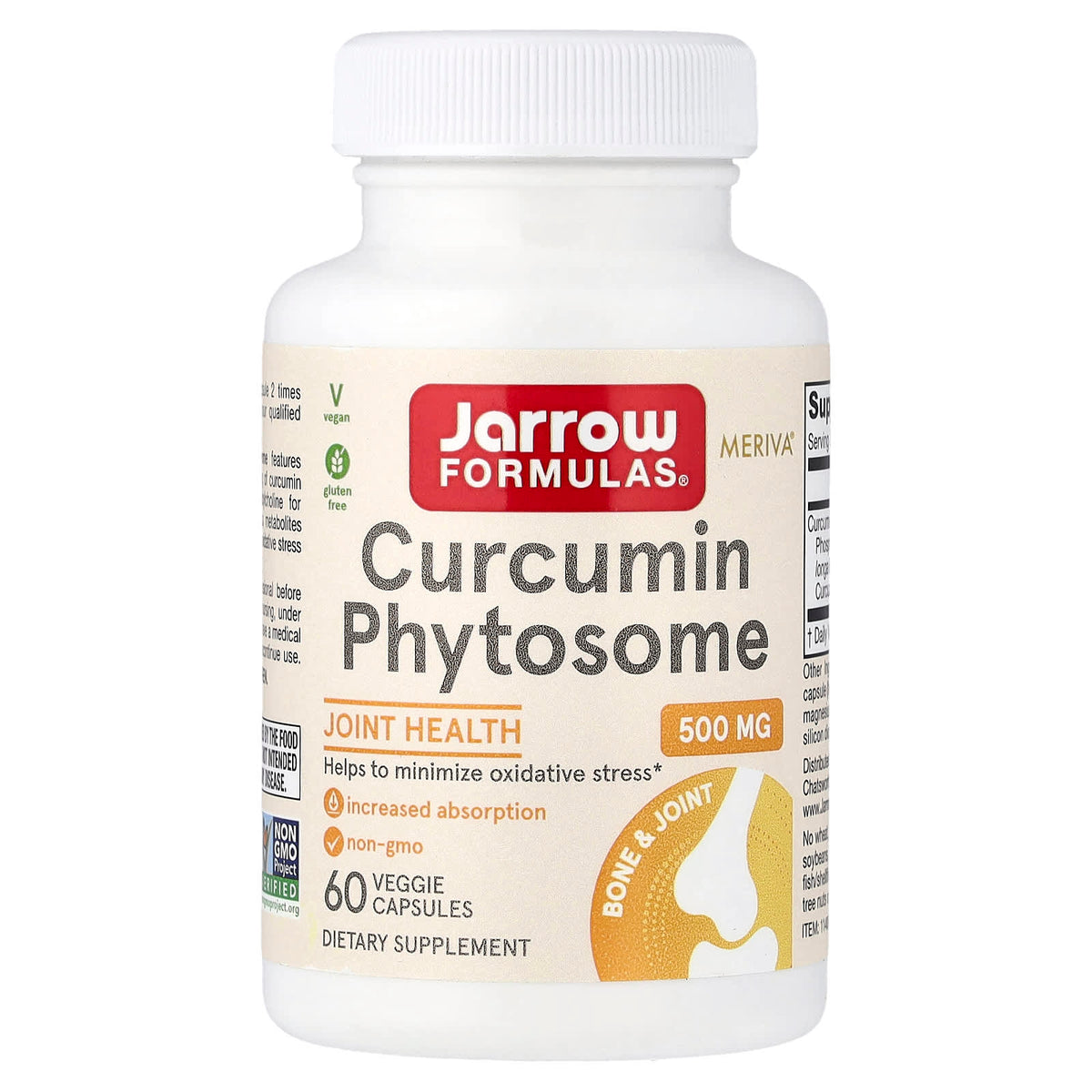 Jarrow Formulas, Curcumin Phytosome with Meriva, 500 mg, 60 Veggie Caps