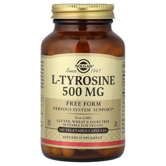 Solgar L-Tyrosine 500 mg 100 Vegetable Capsules