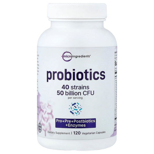 Micro Ingredients, Probiotics, 120 Vegetarian Capsules