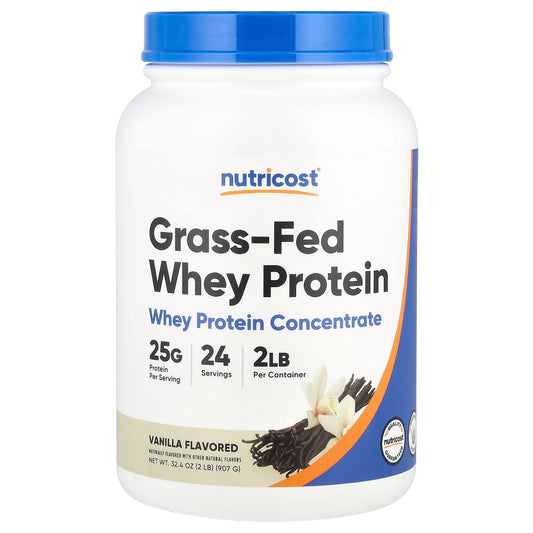 Nutricost, Grass-Fed Whey Protein, Vanilla, 2 lb (907 g)