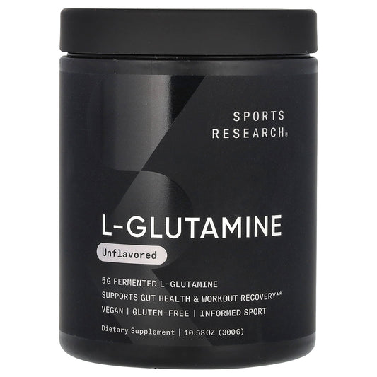 Sports Research, L-Glutamine, Unflavoured, 10.58 oz (300 g)